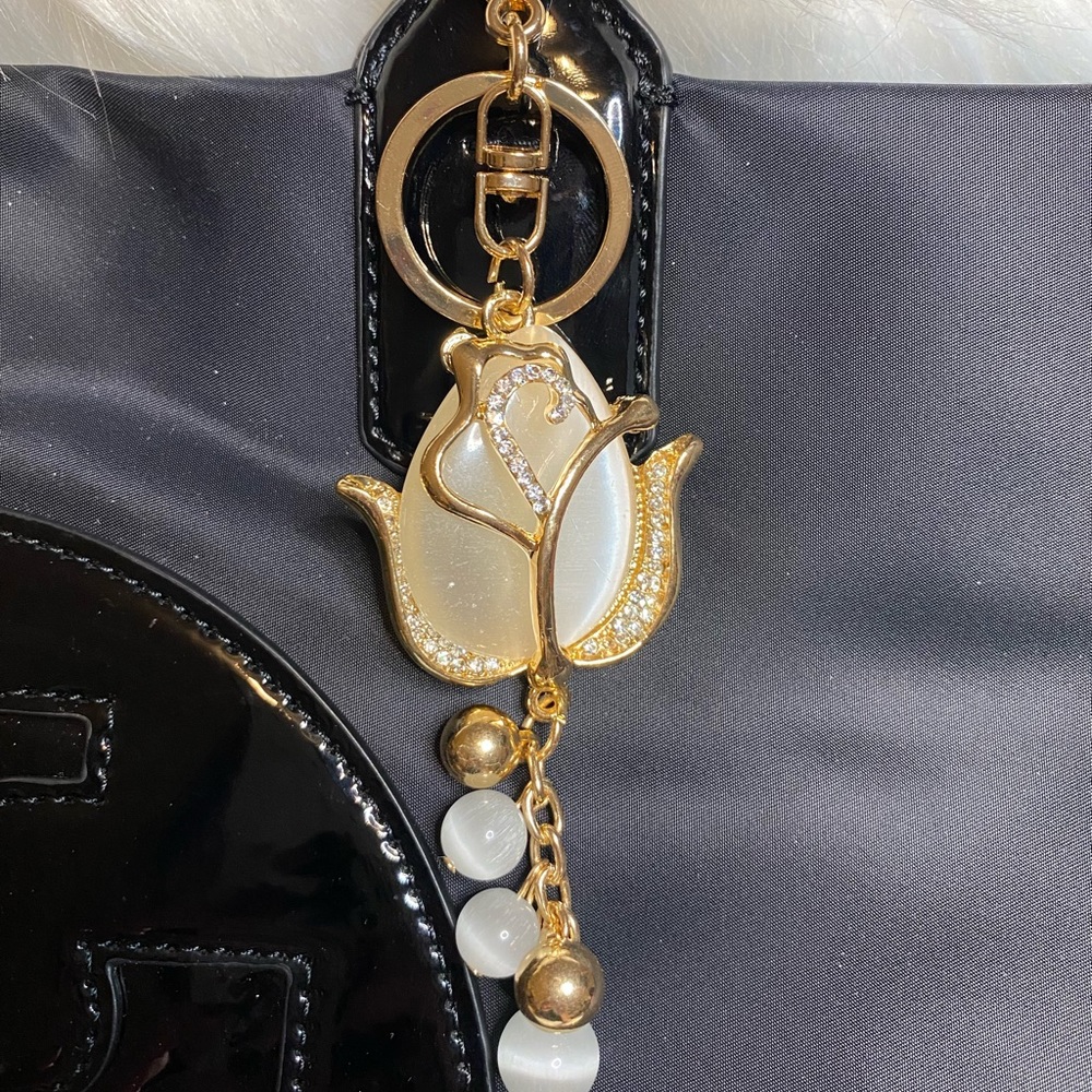 flower keychain bag charm